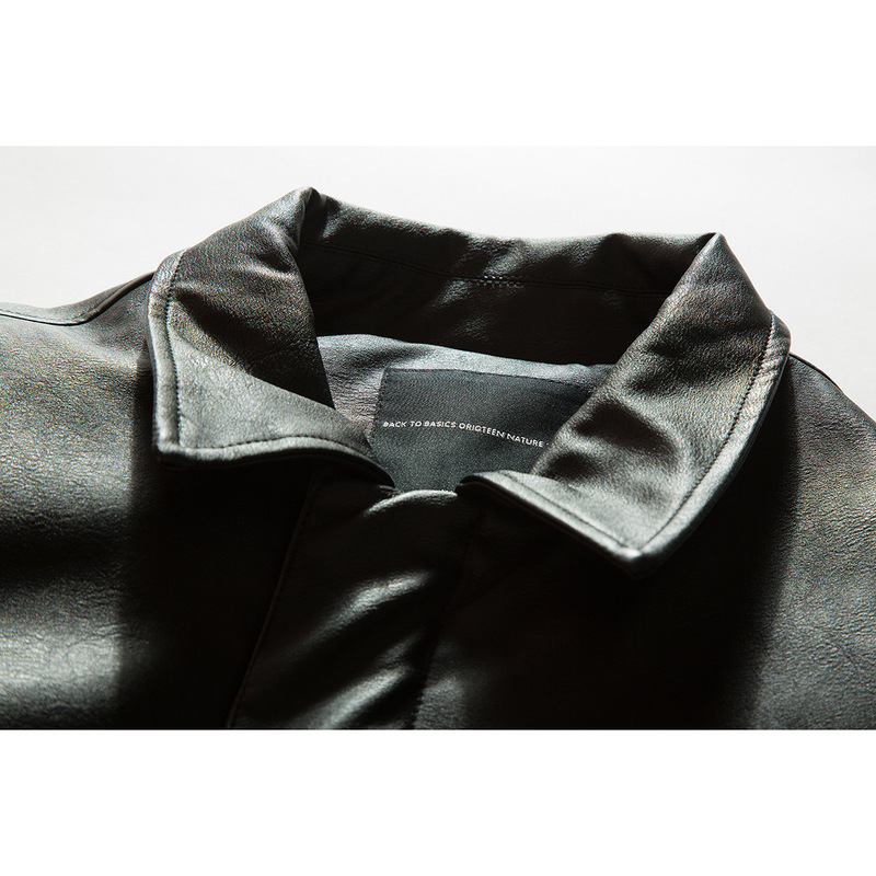 ORIGTEEN冬季保暖pu皮羽绒服男痞帅休闲白鸭绒皮衣羽绒外套YR135|undefined