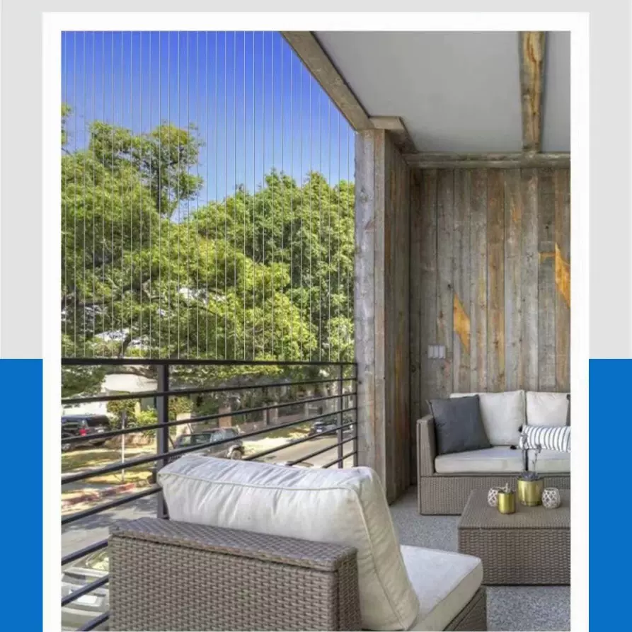 居家隐形防护网钢丝批发 兴姆隐形防盗网材料供应阳台安全网配件