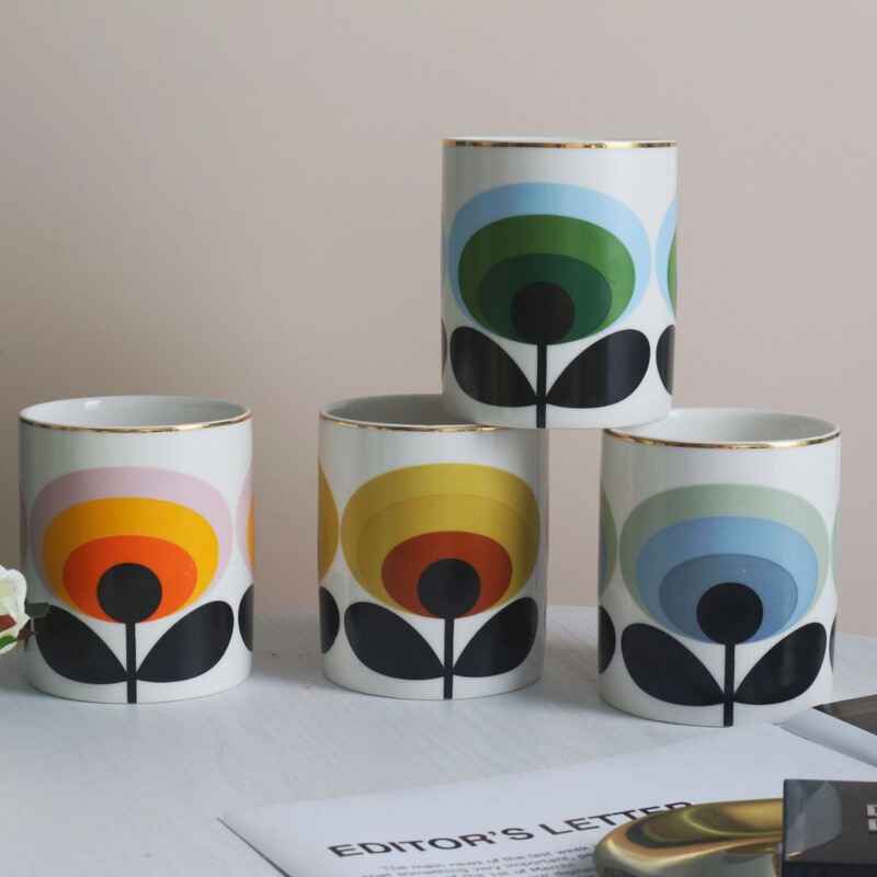 British Creative Ceramic Storage Cup Abstract Leaves Pencil Storage Pot Makeup Storage Pot Home Vase Crafts