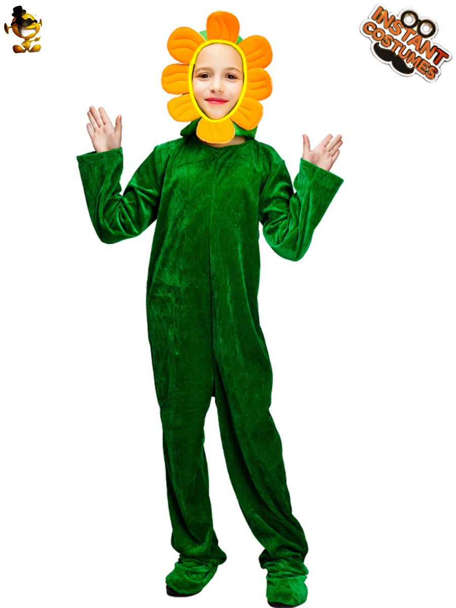 Halloween niña niños lindo divertido planta girasol traje carnaval fiesta traje Cosplay image 1
