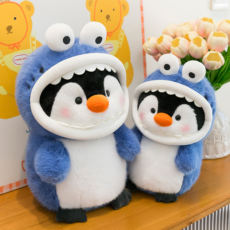 Cute Shark Penguin Doll Couple Doll Plush Toy Children's Birthday Gift for Girlfriend Grab Machine Doll Batch
