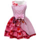 Cross-border source of new digital printing cartoon printing girls dress girls bow dress