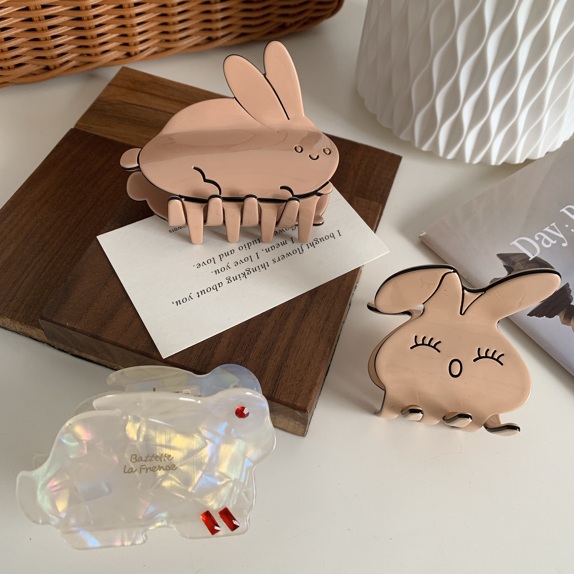 Cute Rabbit Acetic Acid Sheets Hair Claws 1 Piece display picture 4