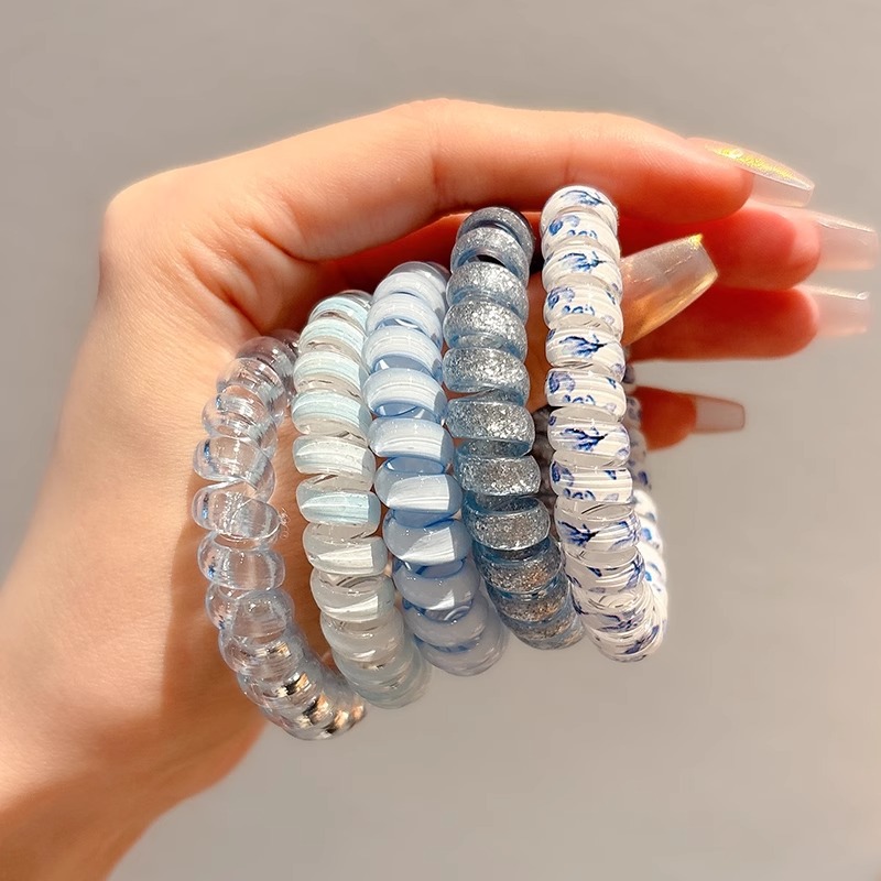 Cabeza de alta belleza cabello de cabello rosa cabello de teléfono anillo de goma banda de goma de alta elasticidad cabello de cabello de cabello