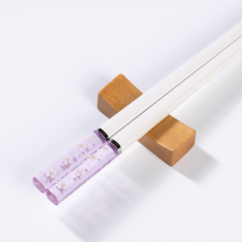 흰색 젓가락 모형(보라색 1쌍)