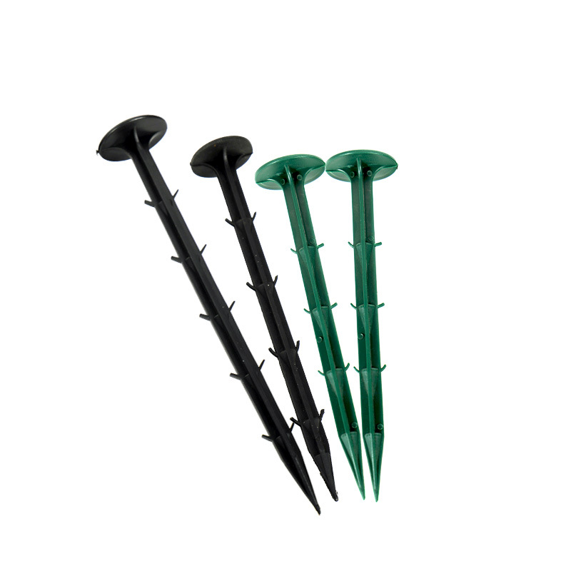 Thickened and Extended Plastic Ground Nails for Greenhouse Mulch Black Ground Cloth Barbed Nails Gardening Anti-Aging