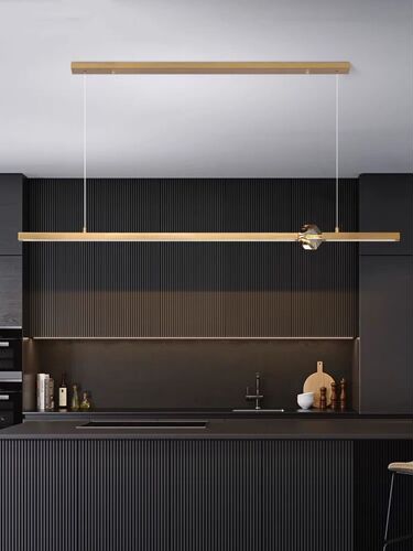 Modern simple light luxury crystal restaurant chandelier designer office lamps long dining table bar lamp