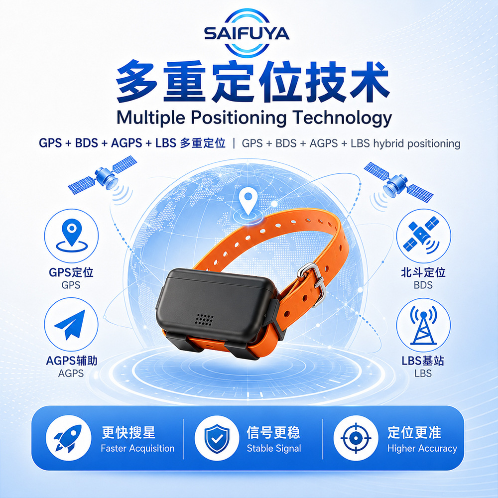 Pet GPS tracker for large猎犬，防丢设备，海外国际通用版，谷哥多语言大容量。