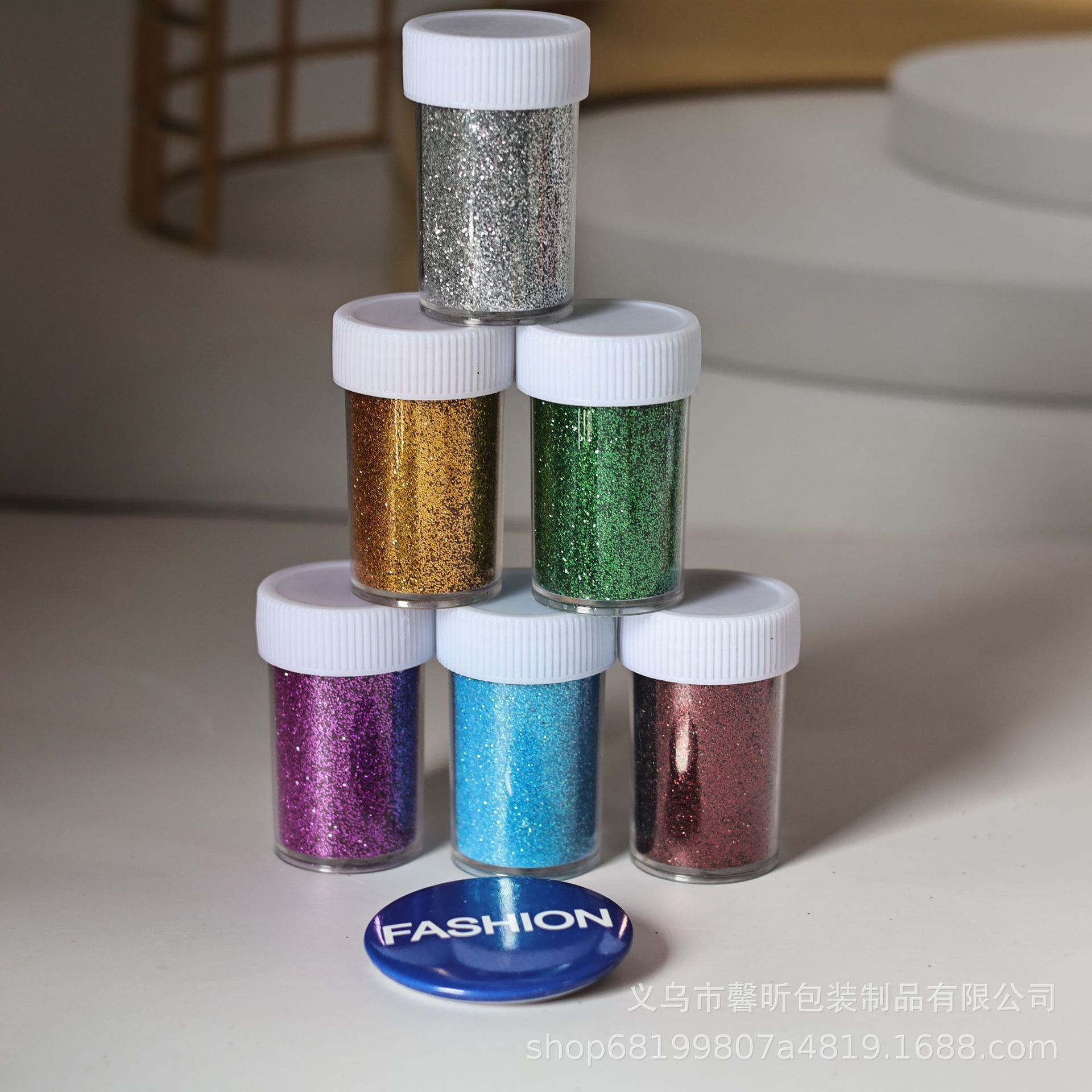 Transfronterizo Amazon explosión 24 color polvo flash para niños DIY pintura de cebolla dorada polvo de manicuras de caída de material de pegamento 25g