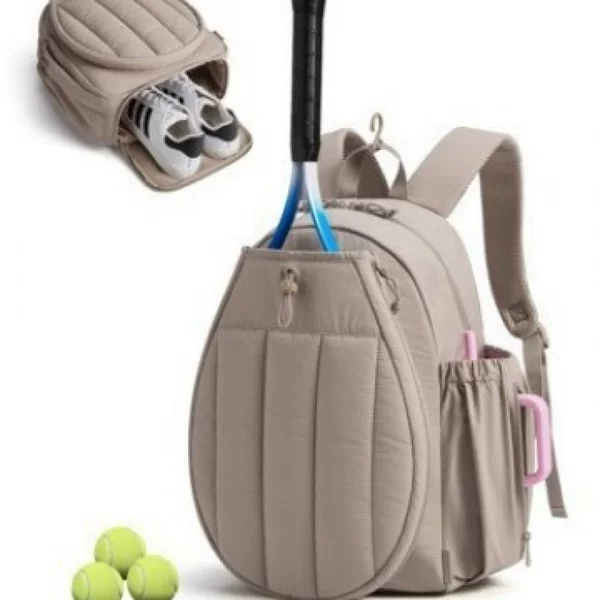 Cross-border hot-selling tennis and badminton racket sports backpack with separate shoe compartment, quilted double-shoulder bag, exclusive to Amazon