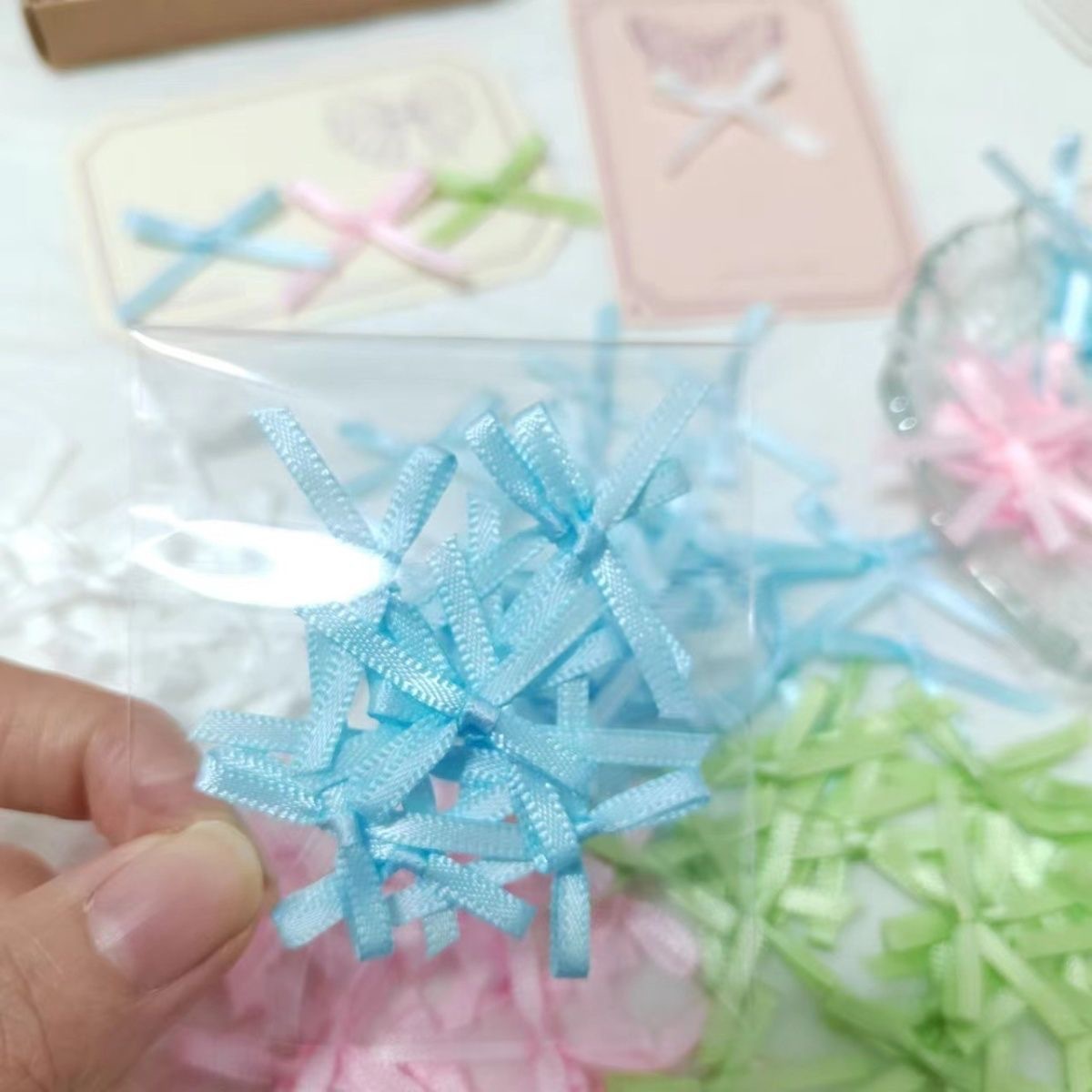 Mini Bow Decoration Ins Ballet Style Mix and Match Multi-Color Card Packing Material Handmade DIY Small Accessories Accessories
