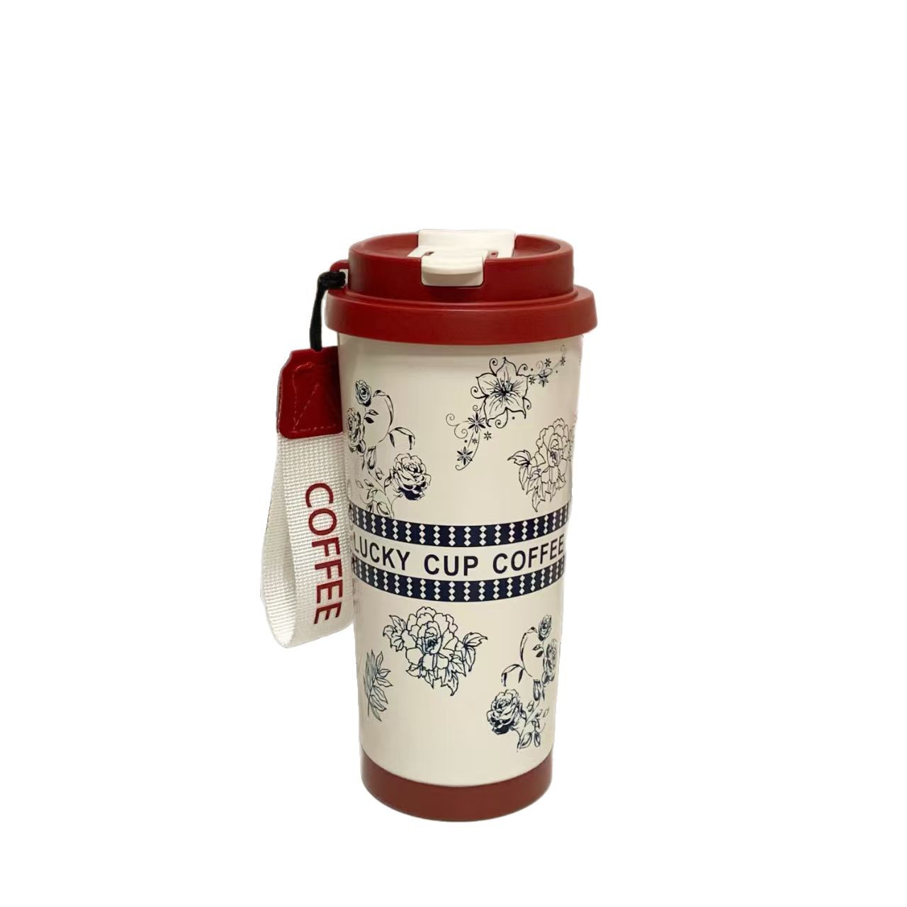 Taza de vacío de lirio de los valles al por mayor Taza de agua de paja de acero inoxidable 316 de gran capacidad Taza de café de alto valor para niñas Regalo