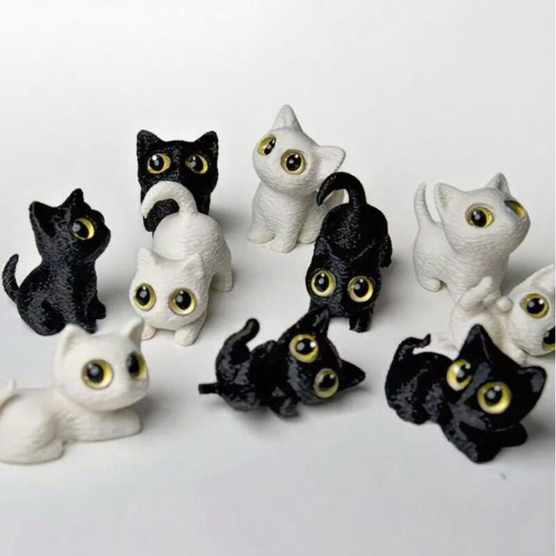 现货大眼萌猫3d打印玩具桌面工艺品手办摆件|undefined