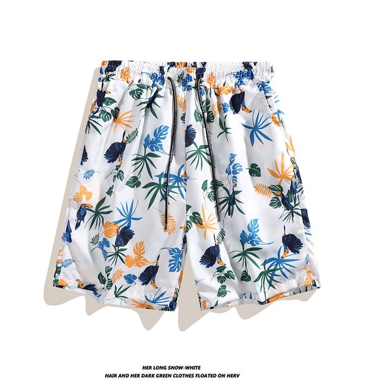 Herr skjortset hawaii blommig strandkläder lös retro stil_voghion.com