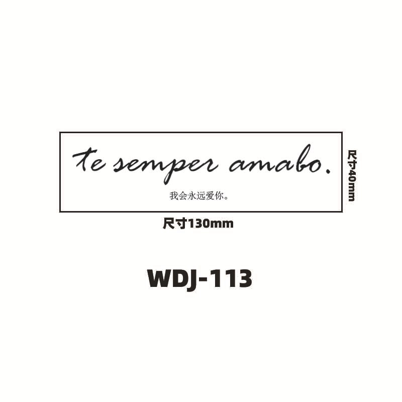 Jugo de hierbas pegatinas de tatuaje letras inglesas pegatinas de tatuaje de clavícula de la mano de espalda alta sensación impermeable a prueba de sudor semipermanente