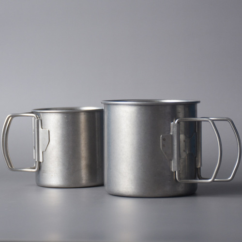 Retro 304 stainless steel water cup with handle coffee cup industrial style old mug office cup