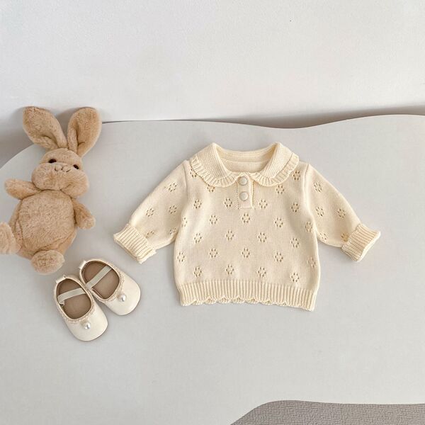 Spring knitted children's long-sleeve girl's