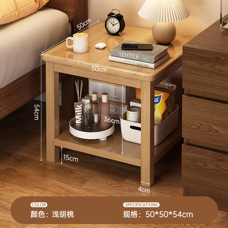 Mesa de cabecera de madera sólida pequeña habitación doméstica simple gabinete de almacenamiento de cabecera de cama moderna simple y creativa estante de cabecera de cama
