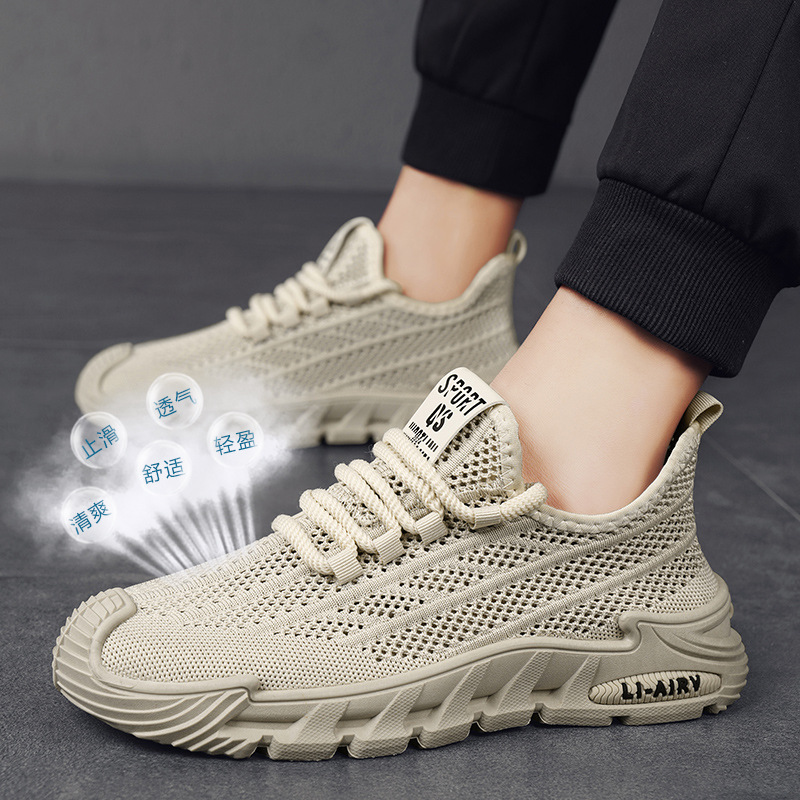 Jinjiang zapatos de hombre verano nuevos zapatos de tela de malla transpirable zapatos casuales estudiantes zapatos de moda de todo fósforo zapatos deportivos para correr