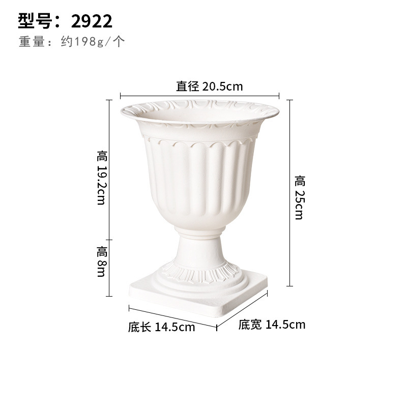プラスチック植木鉢ヨーロッパスタイル肥厚白緑大根鉢植え蘭胡蝶蘭バルコニーガーデニング水耕植木鉢|undefined