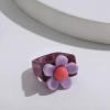 Brand ring, design resin, decorations, jewelry, accessory, internet celebrity, 2 carat, flowered