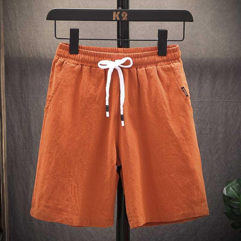Pantalones cortos, tendencia de verano para hombres, pantalones de cinco puntos para hombres, pantalones delgados, pantalones de playa de gran tamaño sueltos y transpirables casuales
