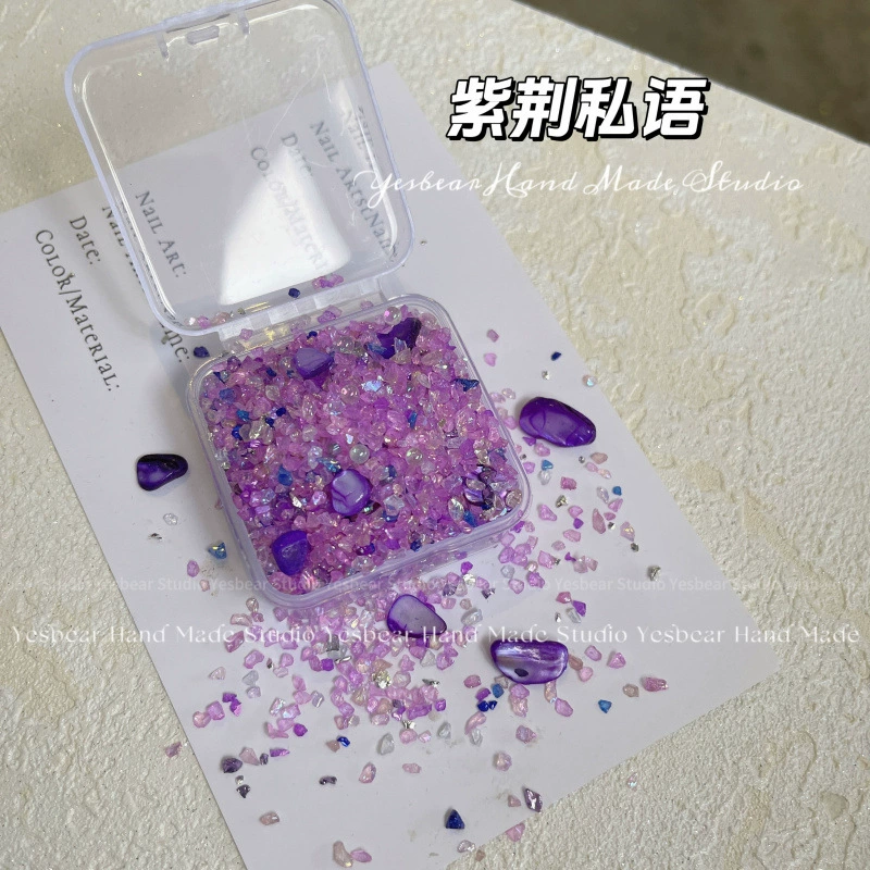 Да ногти стекло DIY фэнтези дробилка руда неравномерный медведь