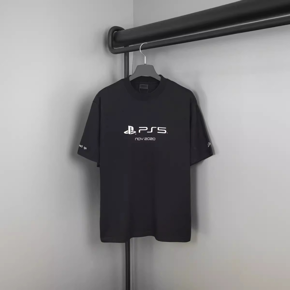 高バージョンパリ2024新型連名ps 5文字幾何学模様プリント男女半袖tシャツメーカー直出