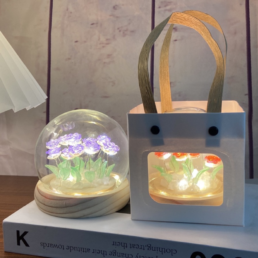 Luz de noche rosada DIY luces de atmósfera para novio novia novia cumpleaños regalo del día del maestro día de San Valentín lámparas LED