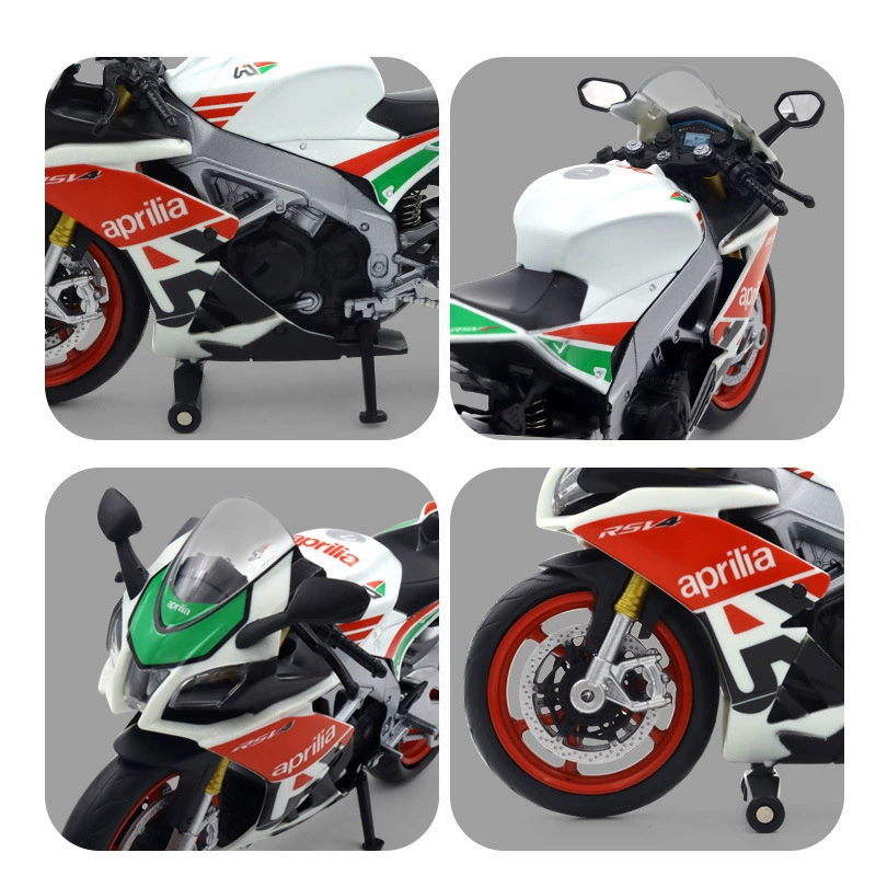 Марк Эм 1/12 апреля RSV4 RR алюминиевый мотоцикл модель симулированный металлический уличный автомобиль в коробке