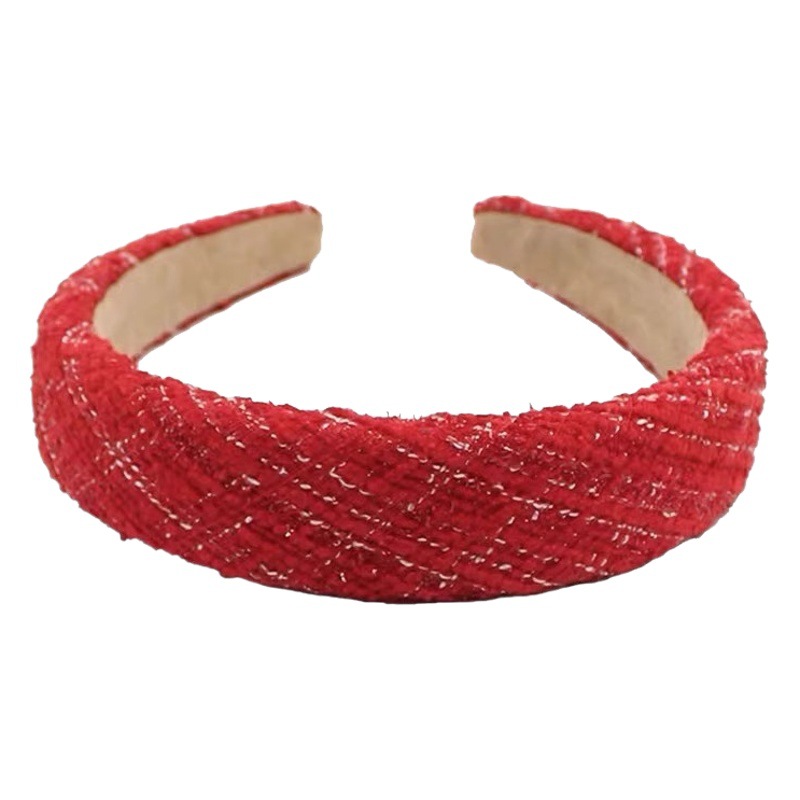 Año nuevo diadema roja cabello femenino presionando horquilla 2024 celebridad de Internet nuevo estilo diadema Paquete de cabello retro temperamento accesorios para el cabello de Año Nuevo