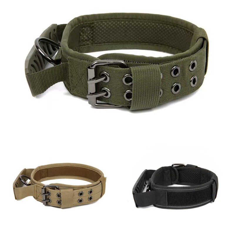 Pet Supplies Outdoor Tactical Dog Collar Five-Level Adjustable Nylon Dog Collar Medium and Large Dog Training Dog Collar