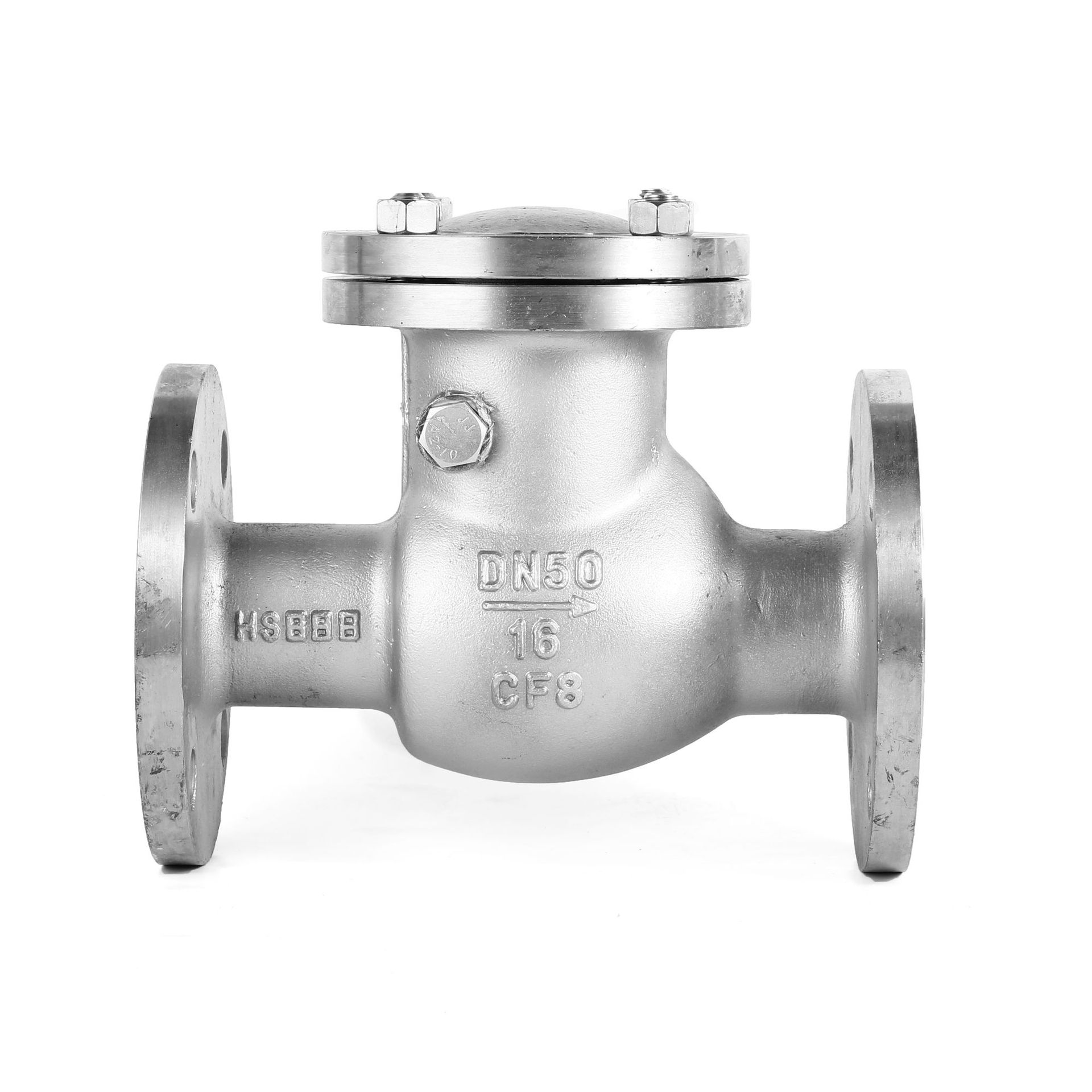 H44W-16P不锈钢法兰止回阀正201/304/316材质 法兰旋启式