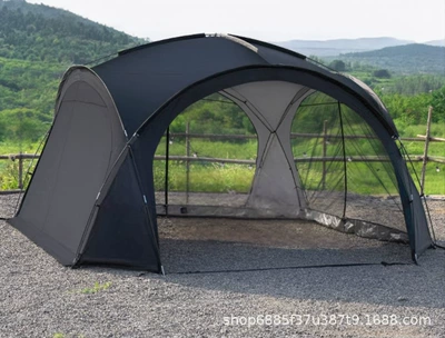 Dome Outdoor Canopy Portable Avtomobil yan çətirləri - black-silver-glue-dome-canopy-420420230