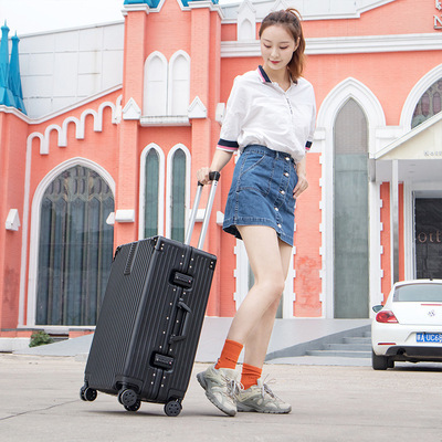 行李箱铝框拉杆箱万向轮男女旅行箱20寸密码登机箱工厂一件代发