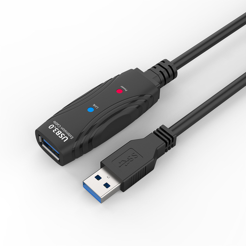 USB3.0 extension data line with signal amplifier receiver extension line male-to-female connection printer monitoring
