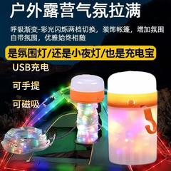 跨境新款led霓虹灯串天幕灯户外氛围灯摆摊超长续航装饰灯圣诞灯