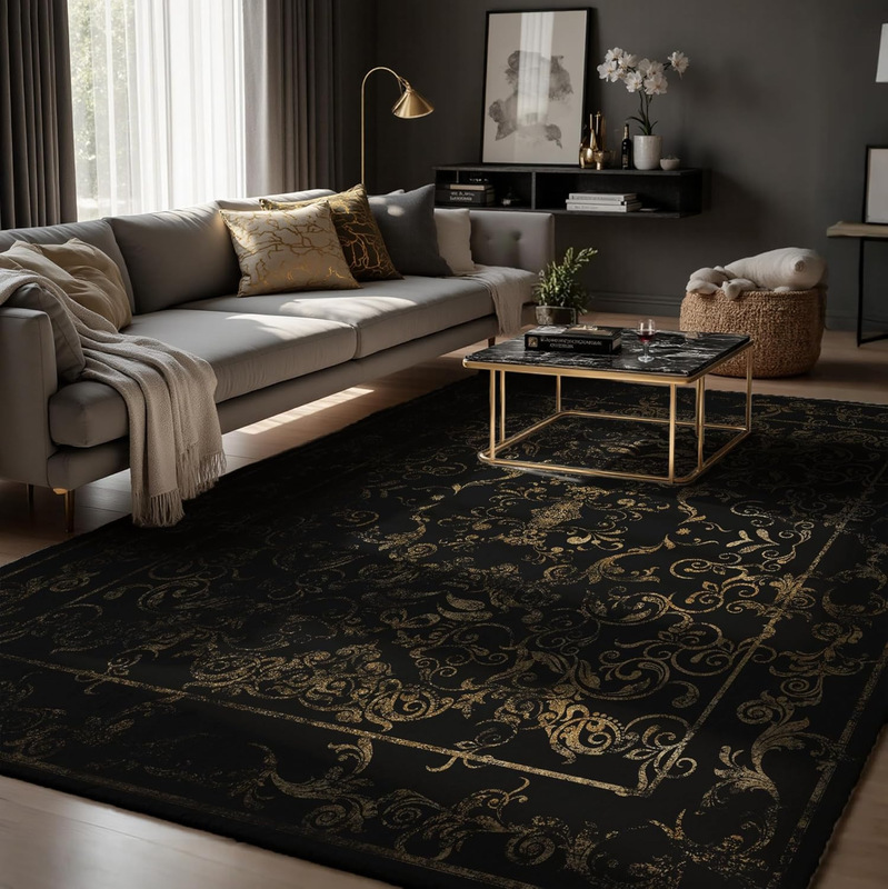 Cross-Border Amazon Dark Gothic Style Carpet, Living Room Sofa Carpet, Bedroom Carpet with a Sense of Ambiance, Stain-Resistant and Easy to Care for Cross-Border Amazon Dark Gothic Style Carpet, Living Room Sofa Carpet, Bedroom Carpet with a Sense of Ambiance, Stain-Resistant and Easy to Care for