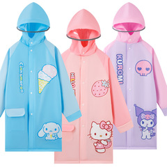 Sanrio Kids Raincoat Waterproof EVA Lightweight with Belt Storage Bag for Kindergarten and Elementary School Colamu