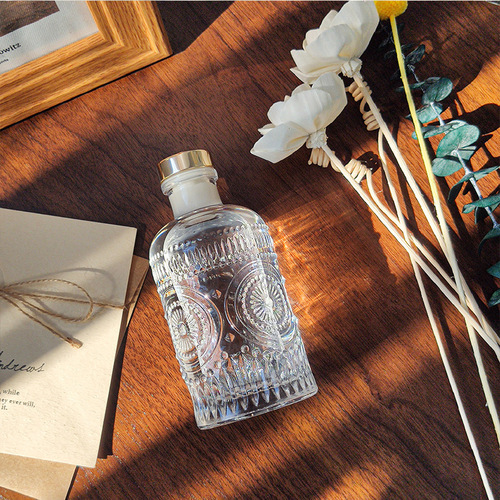 French embossed eternal flower flameless diffuser set, hotel home interior bathroom air freshener, gift set