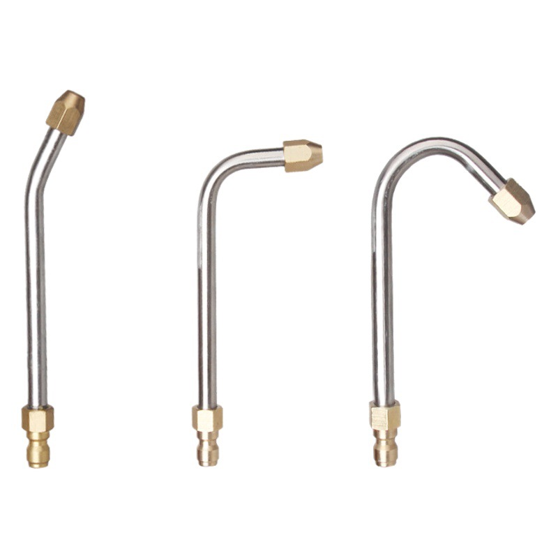 Fábrica al por mayor lavadora de automóviles de alta presión pistola de agua varilla curva extendida boquilla en forma de abanico 25/90 grados en forma de U limpieza accesorios de ángulo muerto image 1