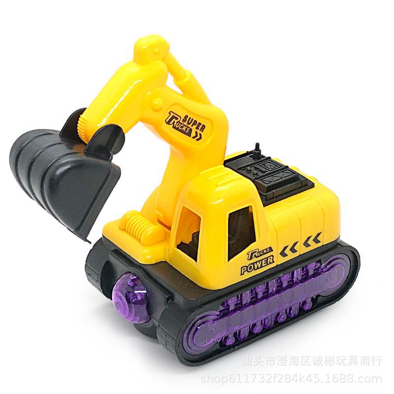 Coche de juguete para niños música eléctrica luminosa Universal ingeniería coche dibujos animados excavadora puesto al por mayor mercado nocturno