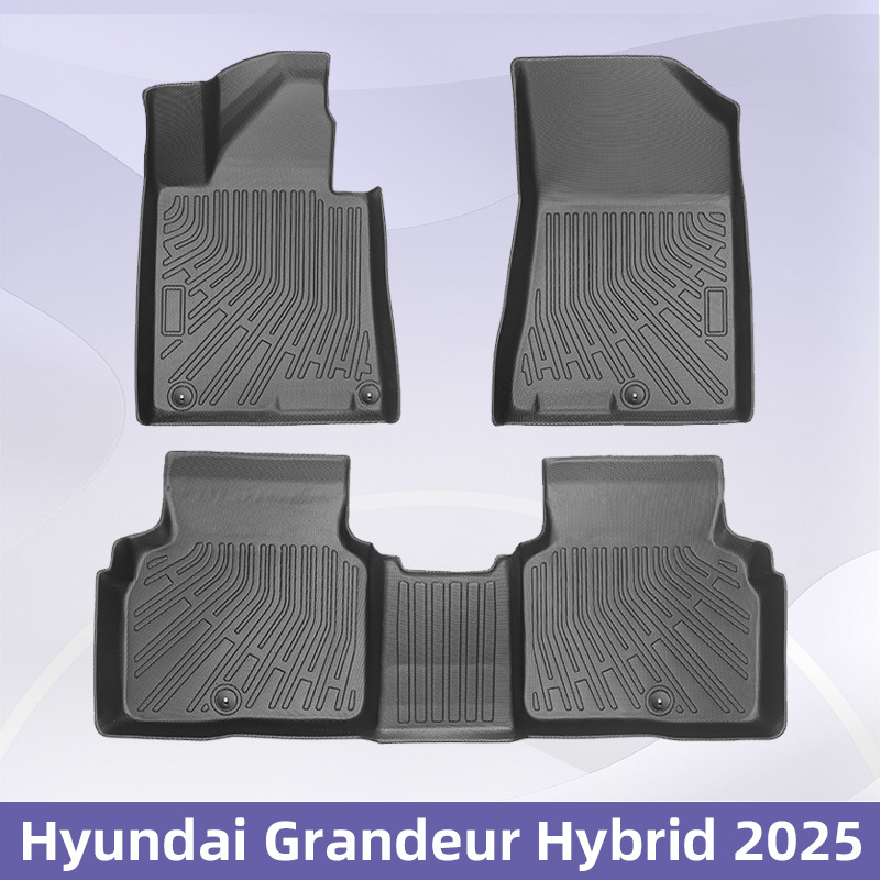 Para Hyundai Grandeur Hybrid 2025 TPE Foot Pad 3D All Weather Backpack Pad