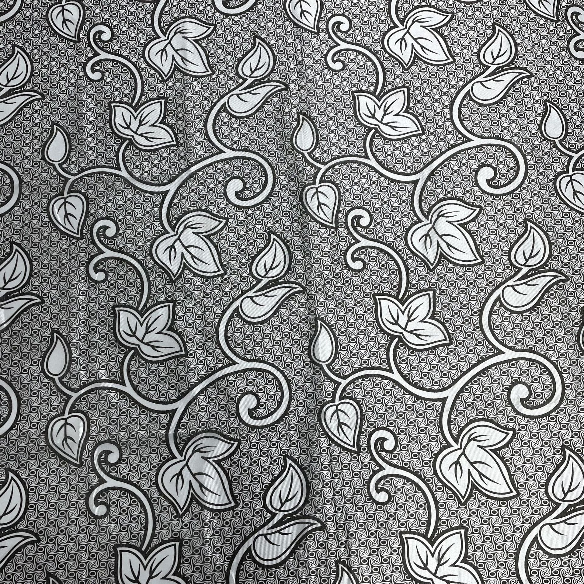 [Fabricante de suministro] 70 gramos de tela de colchón de urdimbre negra y blanca, tela de colchón de impresión de punto