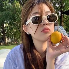韩版墨镜女高级感2025新款椭圆辣妹时尚度假旅游方圆脸太阳眼镜男