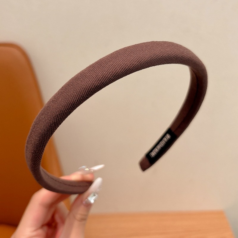 Niños de color café leche no estrangular esponja correa de cabello otoño y invierno nuevo tipo de niña correa de cabello de presión delgada correa de cabello cabeza alta