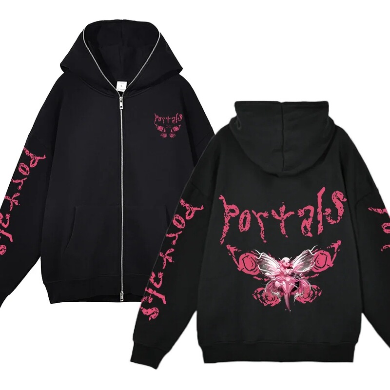 Melanie Martinez Full-Zip Hoodie Tour Album Print Sweatshirt Hooded Sweatshirt Jacket