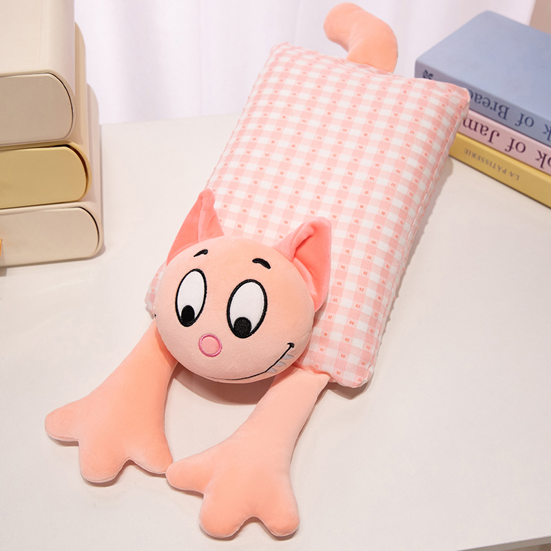 Almohada para Siesta de Gato Animado Desmontable, Lavable para Aula