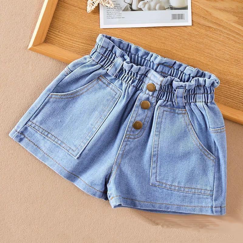 Girls Denim Shorts 2021 Children's Korea...