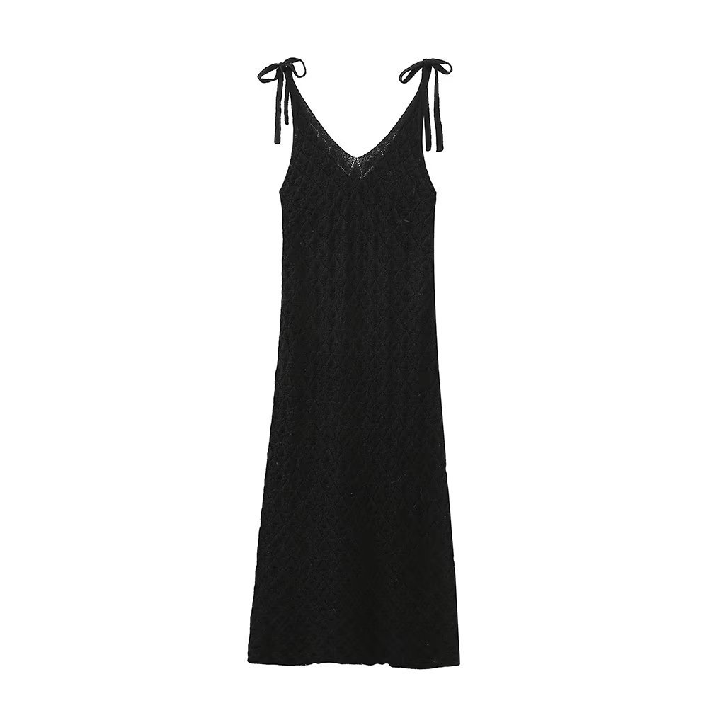 Women's Strap Dress Streetwear V Neck Sleeveless Solid Color Midi Dress Daily display picture 2